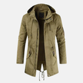 Mokum Amsterdam Herren-Parka – Slim-Fit-Baumwollmischung mit Kapuze und mehreren Taschen, Winterjacke von vorne