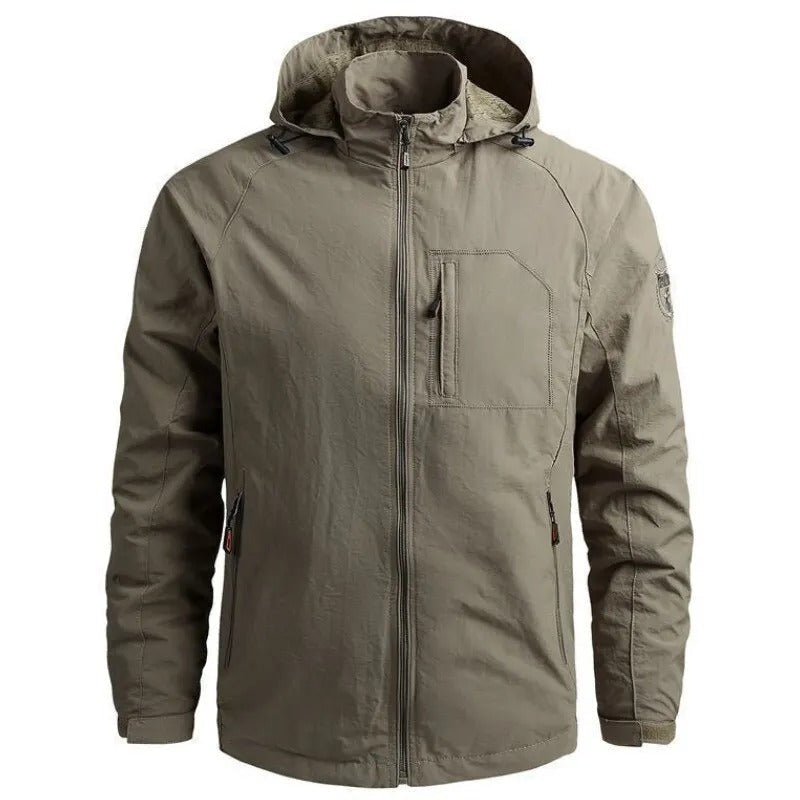 Ryder cargo utility jacket – heren regular fit cargo jacket met rits en meerdere zakken, front view