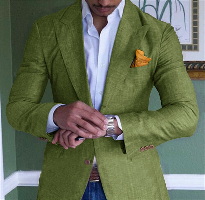 Lucan Tailored Blazer | Heren Blazer – Peaked Lapels & 2-Button Business Look