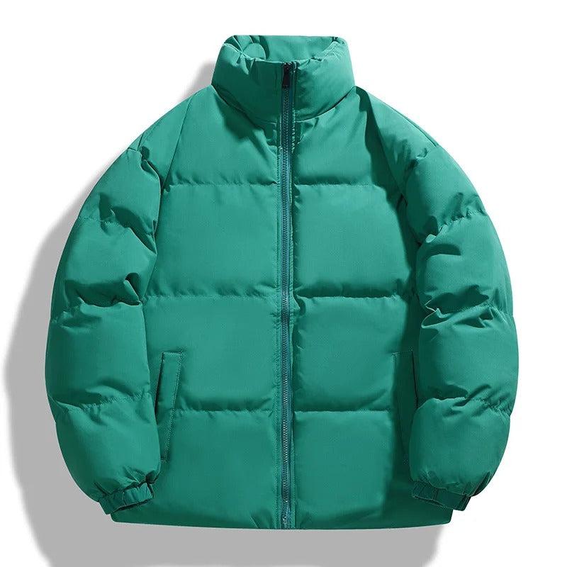 Vann oversized puffer jacket – men's padded water-repellent jacket with high collar, front view