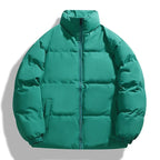 Vann oversized puffer jacket – men's padded water-repellent jacket with high collar, front view
